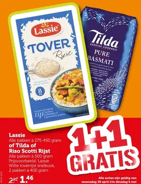 Aanbieding: Lassie, Tilda of Riso Scotti Rijst