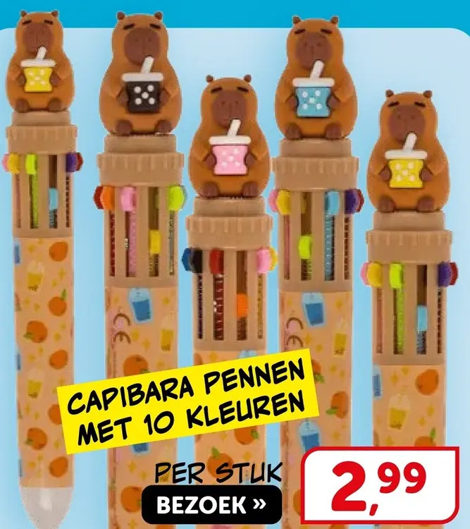 Aanbieding: Capibara pennen