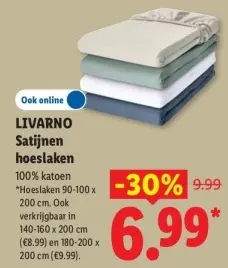 Aanbieding: Satijnen hoeslaken