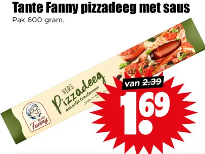 Aanbieding: Pizzadeeg met saus