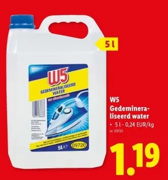 Promotie: Gedemineraliseerd water