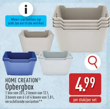 Aanbieding: HOME CREATION® Opbergbox