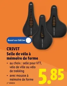 Offre: Selle de vélo à mémoire de forme