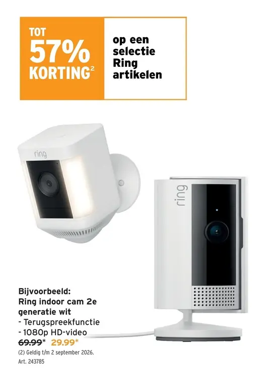 Promotie: indoor cam 2e generatie wit