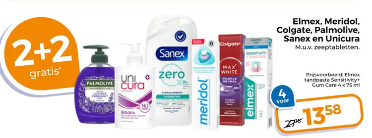 Aanbieding: Elmex, Meridol, Colgate, Palmolive, Sanex en