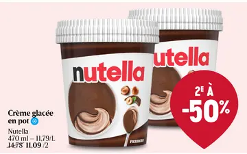Offre: Crème glacée en pot