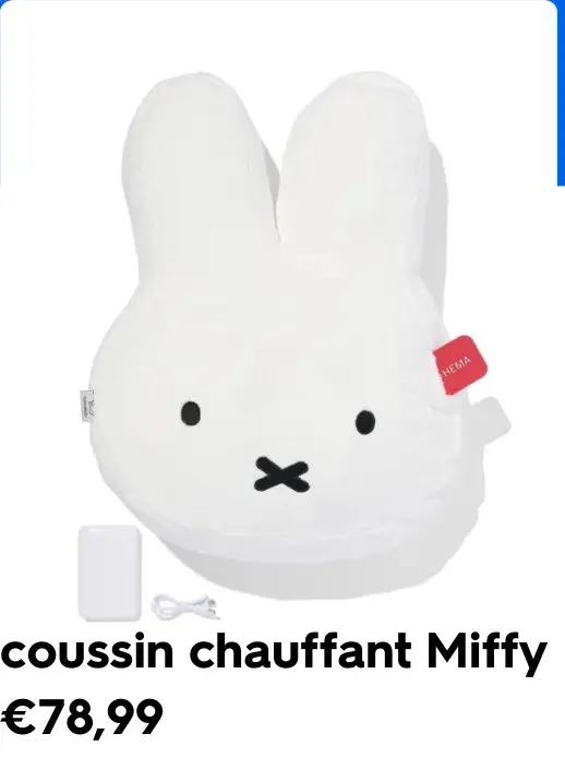 Offre: coussin chauffant Miffy