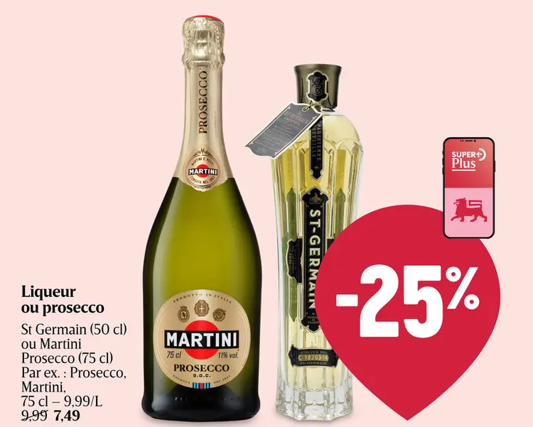 Offre: Liqueur ou prosecco