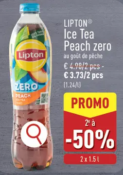 Offre: LIPTON® Ice Tea Peach zero
