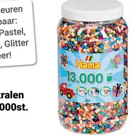 Aanbieding: Hama Midi Strijkkralen in Pot - Mix Standaard (00), 13.000st.