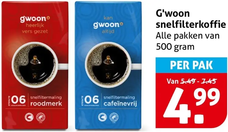Aanbieding: Snelfilterkoffie