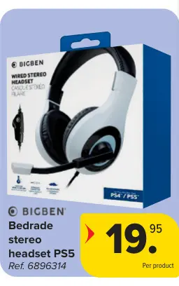 Promotie: Bedrade stereo headset PS5