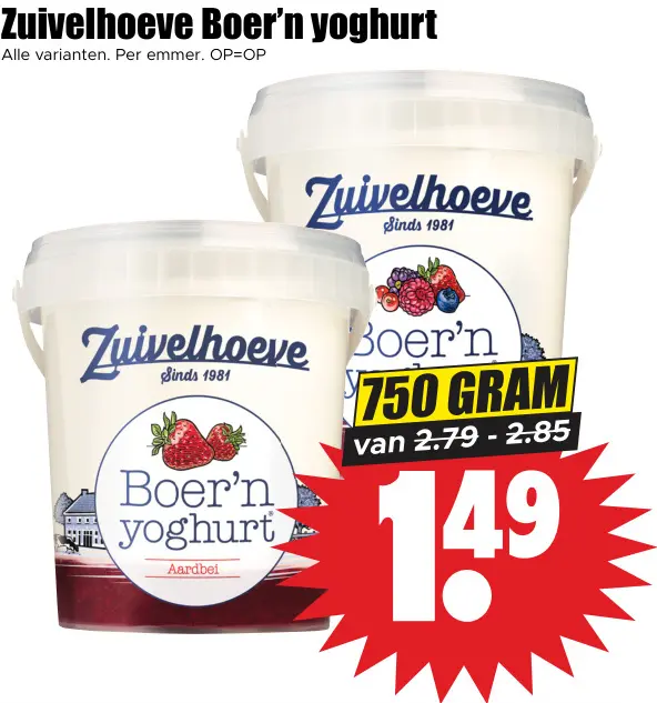 Aanbieding: Boer'n yoghurt