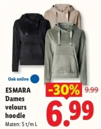 Aanbieding: Dames velours hoodie
