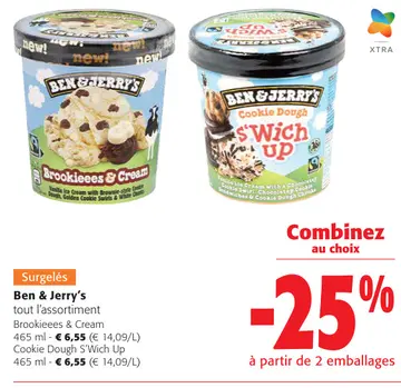 Offre: Ben & Jerry's tout l'assortiment Brookieees & cream