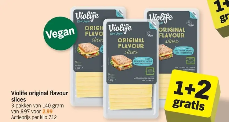 Promotie: Violife original flavour slices