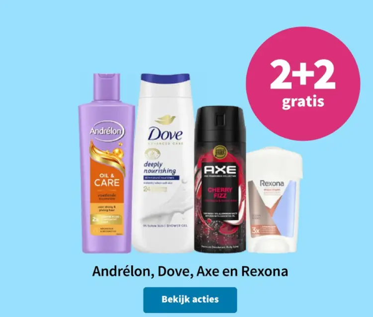 Promotie: Andrélon, Dove, Axe en Rexona