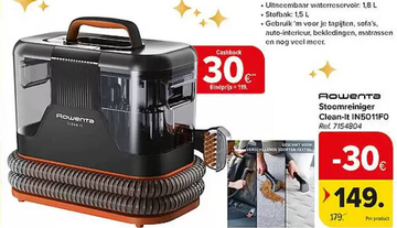 Aanbieding: Rowenta Stoomreiniger Clean-It IN5011F0