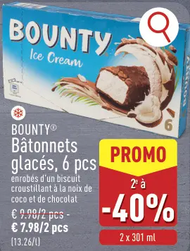 Offre: Bâtonnets glacés