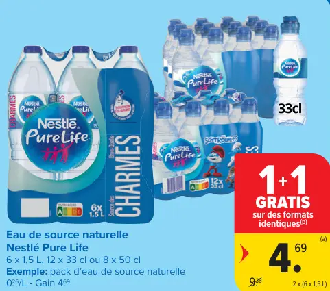 Offre: Eau de source naturelle