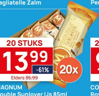 Aanbieding: Magnum Double Sunlover IJs 20x85ml