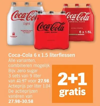 Promotie: Coca-Cola 6 x 1.5 literflessen