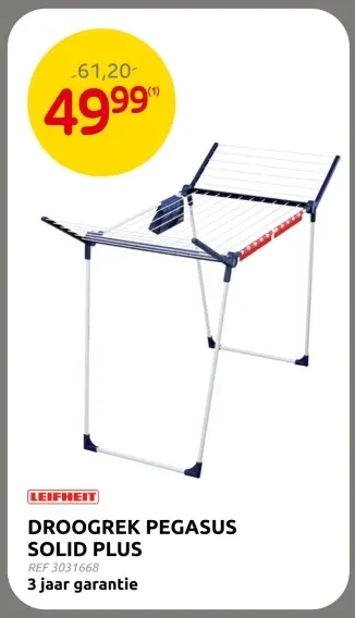 Promotie: Droogrek pegasus solid plus