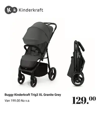 Aanbieding: Buggy Kinderkraft Trig3 XL Granite Grey