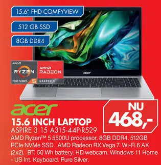 Aanbieding: Acer Aspire 3 15 A315-44P-R529