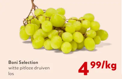 Promotie: Witte pitloze druiven los