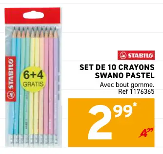 Offre: Set de 10 crayons swano pastel