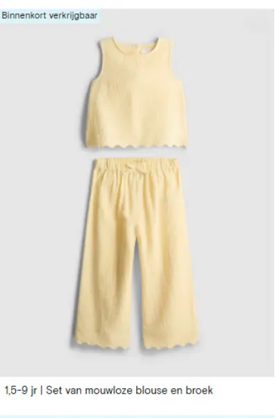 Aanbieding: Set van mouwloze blouse en broek