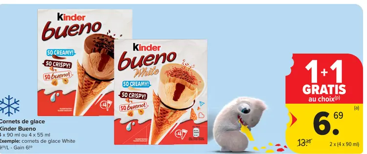 Offre: Cornets de glace Kinder Bueno