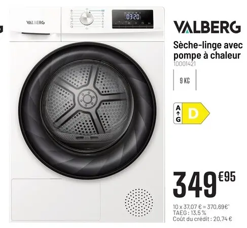 Offre: Sèche-linge avec pompe à chaleur