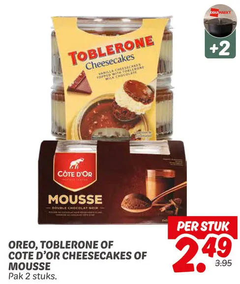 Aanbieding: Cheesecakes of mousse