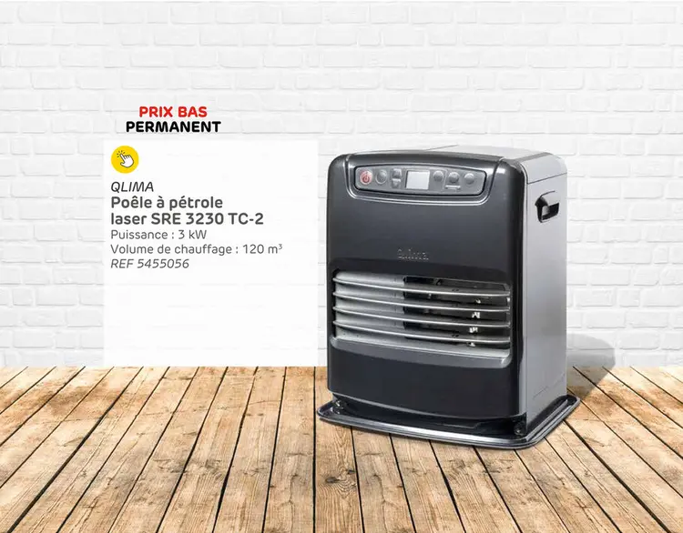 Offre: Poêle à pétrole qlima sre3230 tc-2 3kw