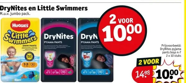 Aanbieding: DryNites en Little Swimmers