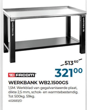 Aanbieding: WERKBANK WB2.1500GS