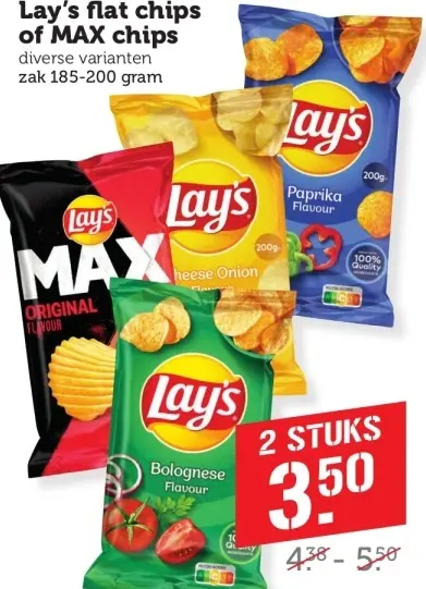 Aanbieding: flat chips of MAX chips