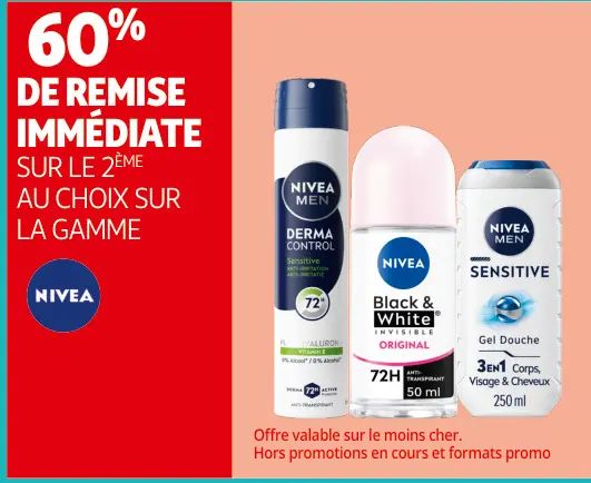 Offre: Nivea Men Derma Control, Nivea Black & White 