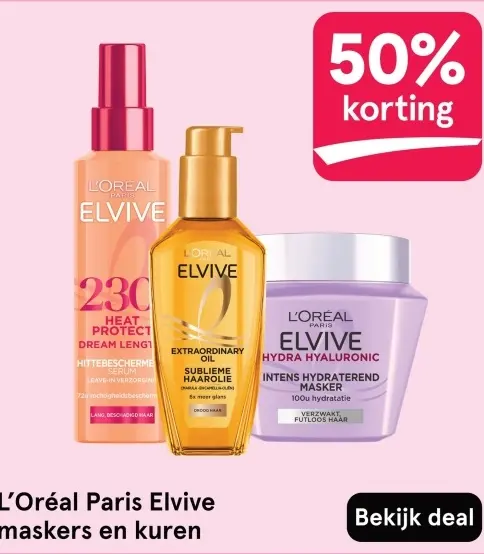 Aanbieding: L'Oréal Paris Elvive maskers en kuren