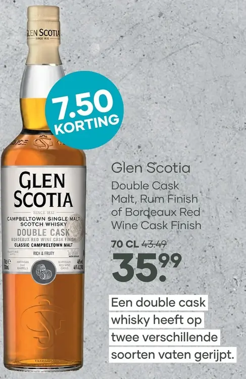 Aanbieding: Glen Scotia Double Cask Malt, Rum Finish of B
