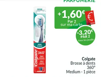 Offre: Colgate Brosse à dents 360°