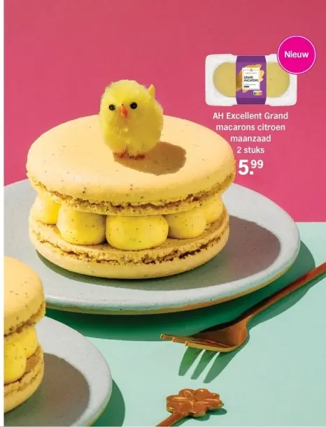 Aanbieding: Grand macarons citroen maanzaad