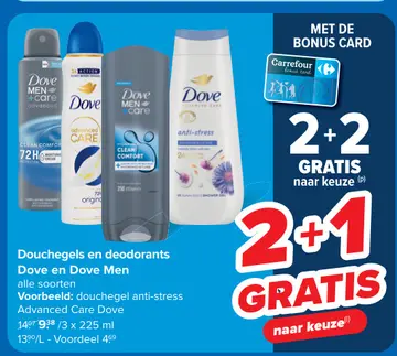 Aanbieding: Douchegels en deodorants Dove en Dove Men