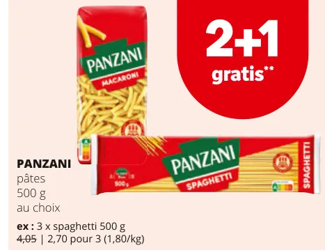 Offre: pâtes
