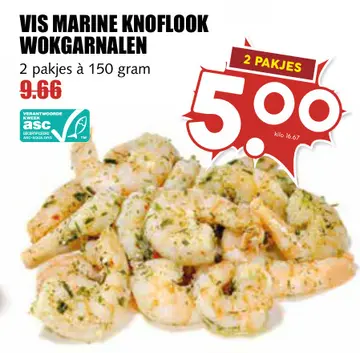 Aanbieding: VIS MARINE KNOFLOOK WOKGARNALEN