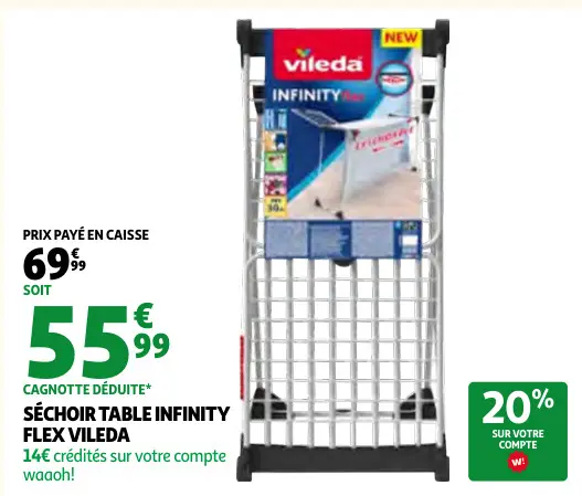 Promotie: Séchoir table infinity flex