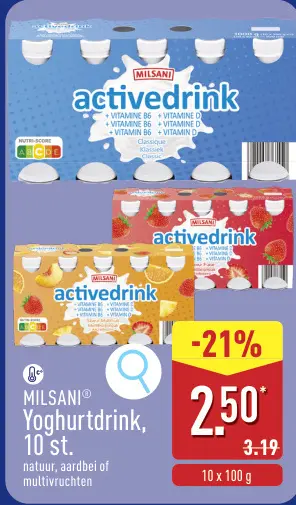 Promotie: Yoghurtdrink