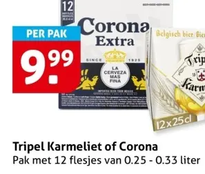 Aanbieding: Tripel Karmeliet of Corona